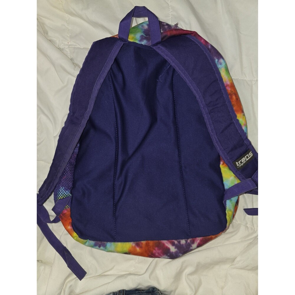 Jansport trans brand tie dye full size rainbow backpack bookbag bag tote purse! - Picture 8 of 8